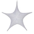 3D foldable Christmas large stars white glitter fabric