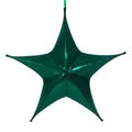 3D foldable Christmas large stars blue silk fabric 1