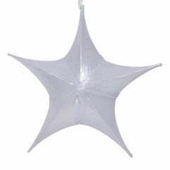 white silk fabric 3D foldable Christmas stars 