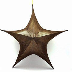 gold silk fabric 3D foldable Christmas large stars 