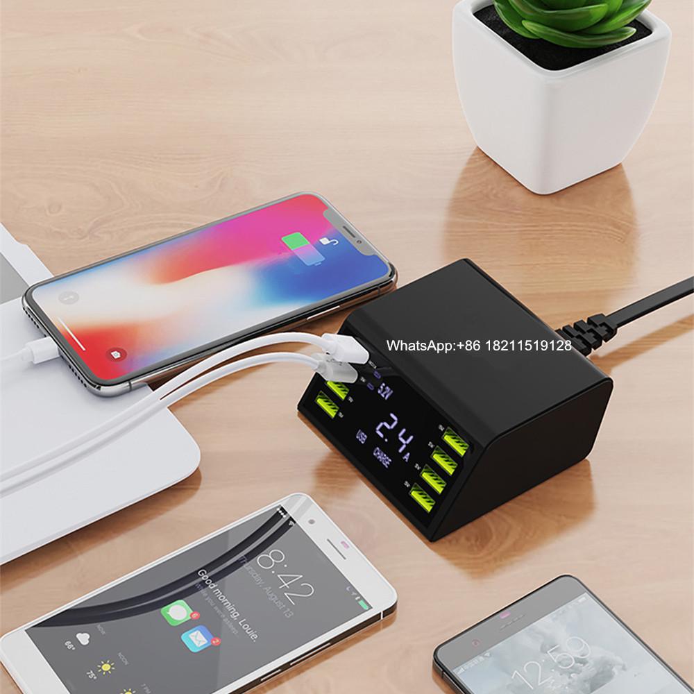 Fast Charge 60W 8 Port Usb Charging Dock Station QC3.0 Multi Port Usb Charger Fo 3