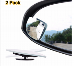 2pcs/lot Adjustable frameless HD Glass Car Blind Spot Mirror for parking Auxilia