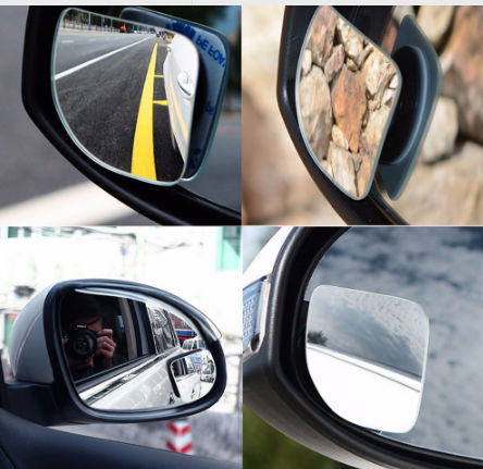 2pcs/lot Adjustable frameless HD Glass Car Blind Spot Mirror for parking Auxilia 2