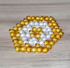 Handmade beads craft cup pad for the home decoration