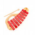 Alatoys Wooden Xylophone natural painted Develop Kids Fine Motor Basic Skills 2