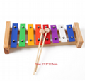 Alatoys Wooden Xylophone natural painted Develop Kids Fine Motor Basic Skills 4