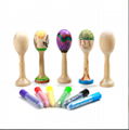 high quality wood maracas colorful baby toy