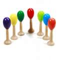 high quality wood maracas colorful baby toy