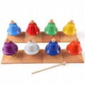 Hand Bells 8 Note Metal Easy Use Children Adult 8 Piece Colorful Set with Box