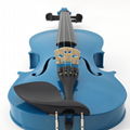 Blue Color musical instruments violin With Case Bow