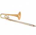 High grade Tenor Trombone Tuning Slide Gold Brass Bell 5
