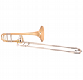 Gold brass bell Bb/F/Eb/D Key Bass Trombone 4
