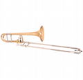 Gold brass bell Bb/F/Eb/D Key Bass Trombone