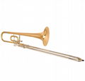 Gold brass bell Bb/F/Eb/D Key Bass Trombone