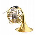 Gold brass body 4key double professional French horn 