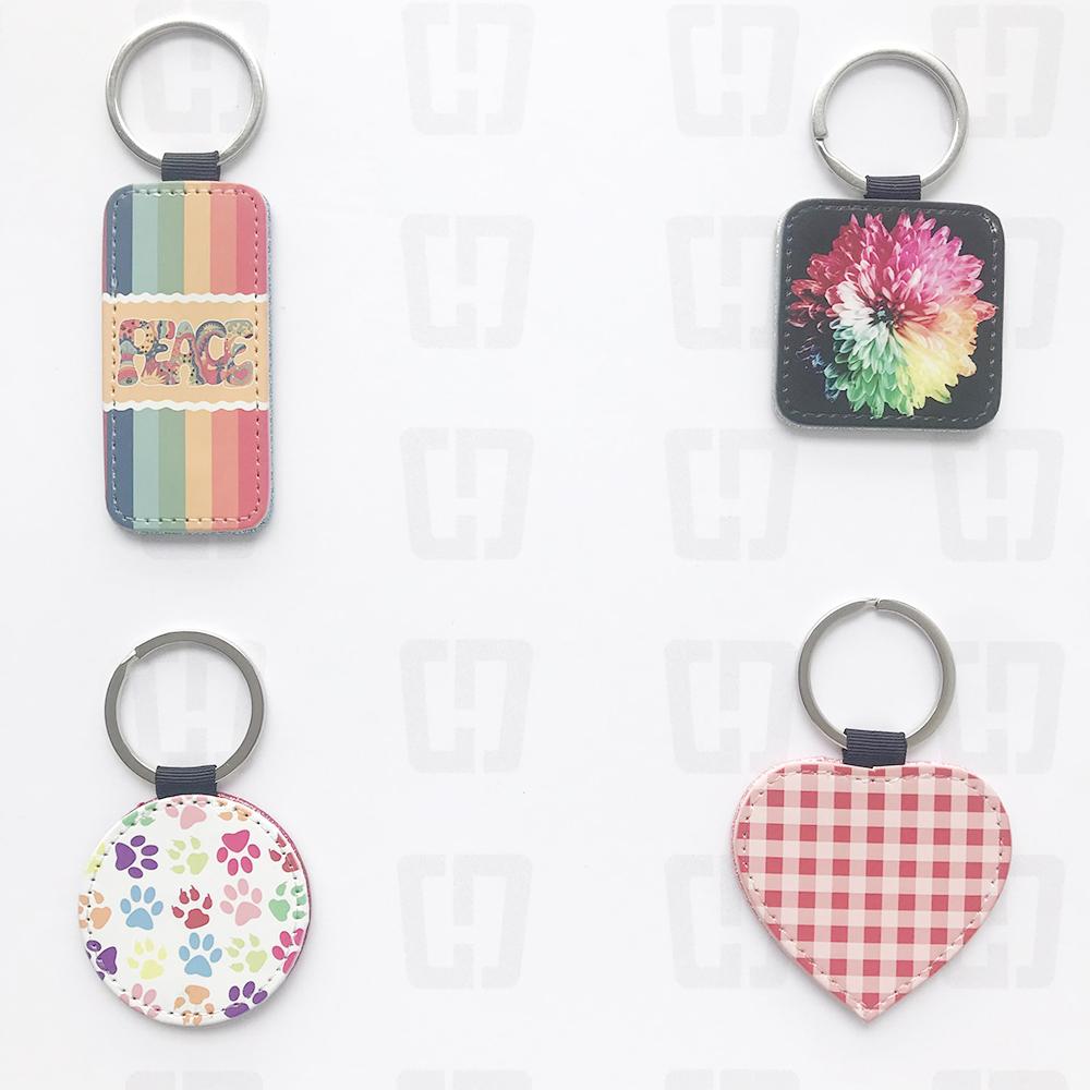 Sublimation Blank Leather Keychain 5