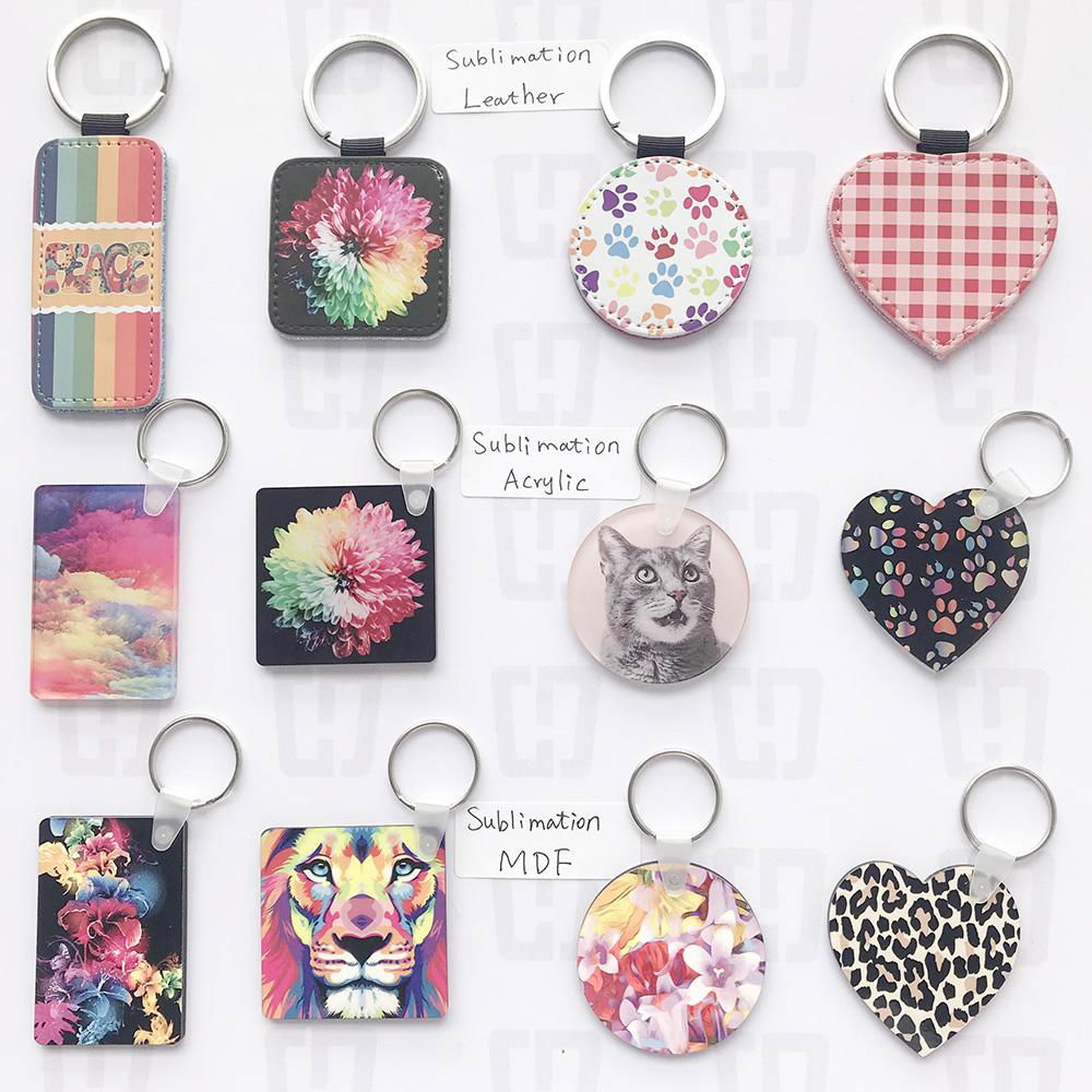 Sublimation Blank MDF Keychain 4