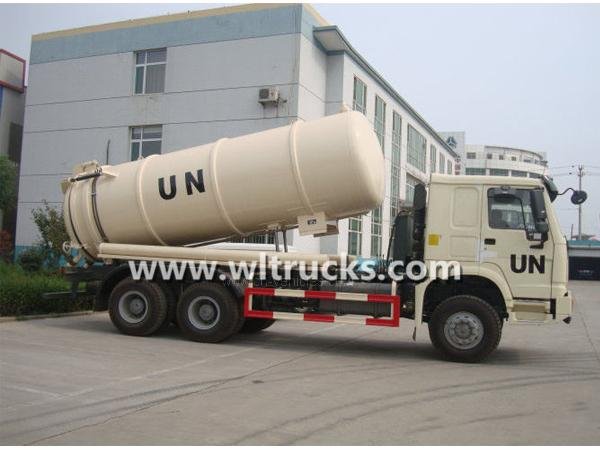 6x6 HOWO 12cbm UN Sewage Tanker Truck