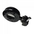 Gear Operated Ductile Iron U-type Flanged Marine Butterfly Valve 3