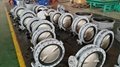 Gear Operated Ductile Iron U-type Flanged Marine Butterfly Valve 4