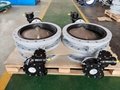 Gear Operated Ductile Iron U-type Flanged Marine Butterfly Valve 5