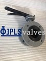 Handle Operated Flanged Concentric Cast Steel Butterfly Valve