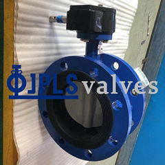 Gear Operated Nylon coated Disc Flanged Butterfly Valves