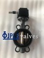 Gear Operated EPDM Seated DI Disc Cast Steel Body Wafer Butterfly Valves