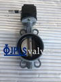 Gear Operated EPDM Seated DI Disc Cast Steel Body Wafer Butterfly Valves 3