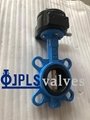 Gear Operated EPDM Seated DI Disc Ductile Iron Body Wafer Butterfly Valves 3
