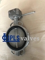 Gear operated all stainless steel EPDM seated wafer butterfly valves 3