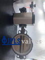 Pneumatic Cast Steel Body PTFE Seated wafer butterfly valve 1