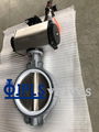 Pneumatic Cast Steel Body PTFE Seated wafer butterfly valve 4