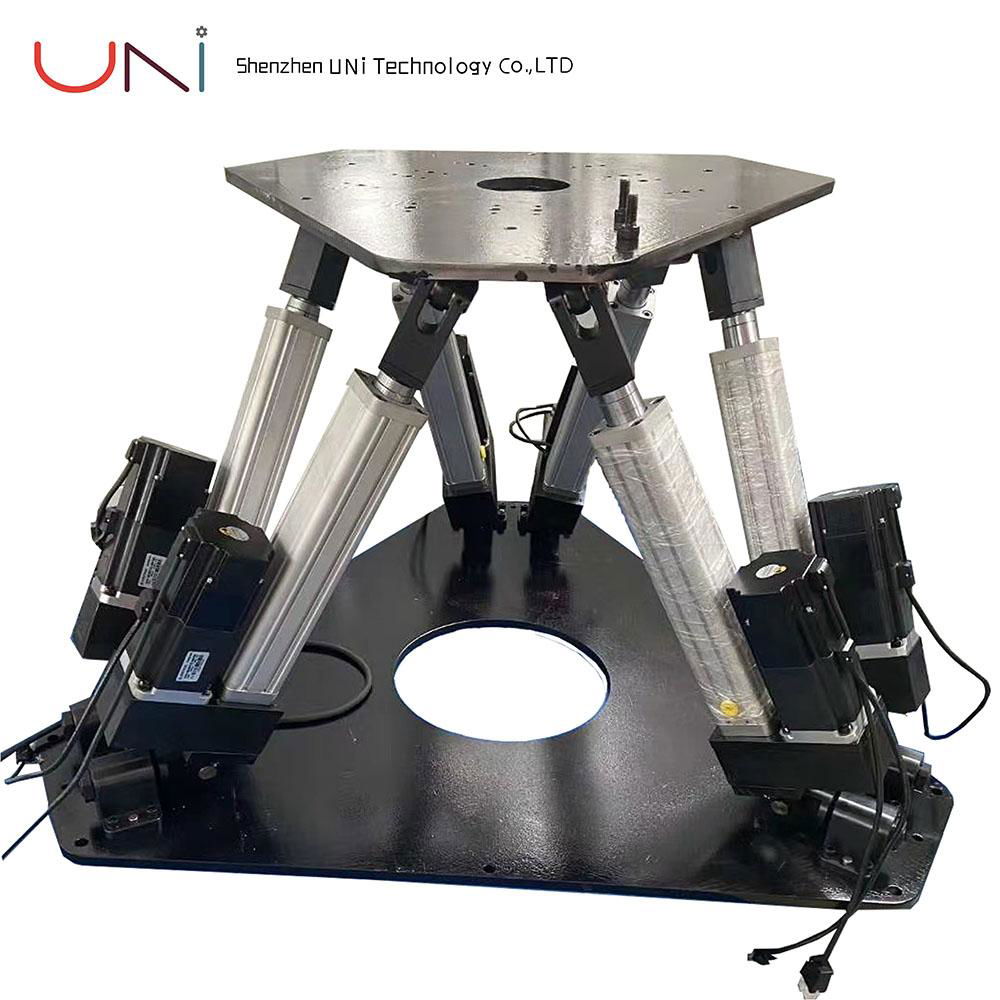 6 AXIS HEXAPOD PLATFORM WITH UNIVERSAL JOINTS FOR ENTERTAINING SIMULATOR