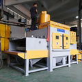 Sandblasting machine for deburring and deepening texture of wood