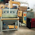 Sandblasting machine for deburring and deepening texture of wood