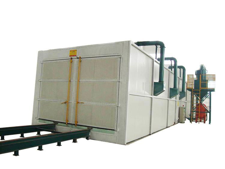 Honeycomb recycling continuous pressure sandblasting room 5