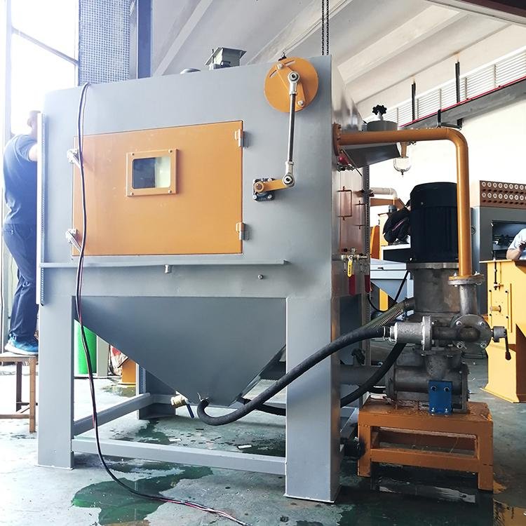 Automatic sand blasting machine with wet rotary table 2