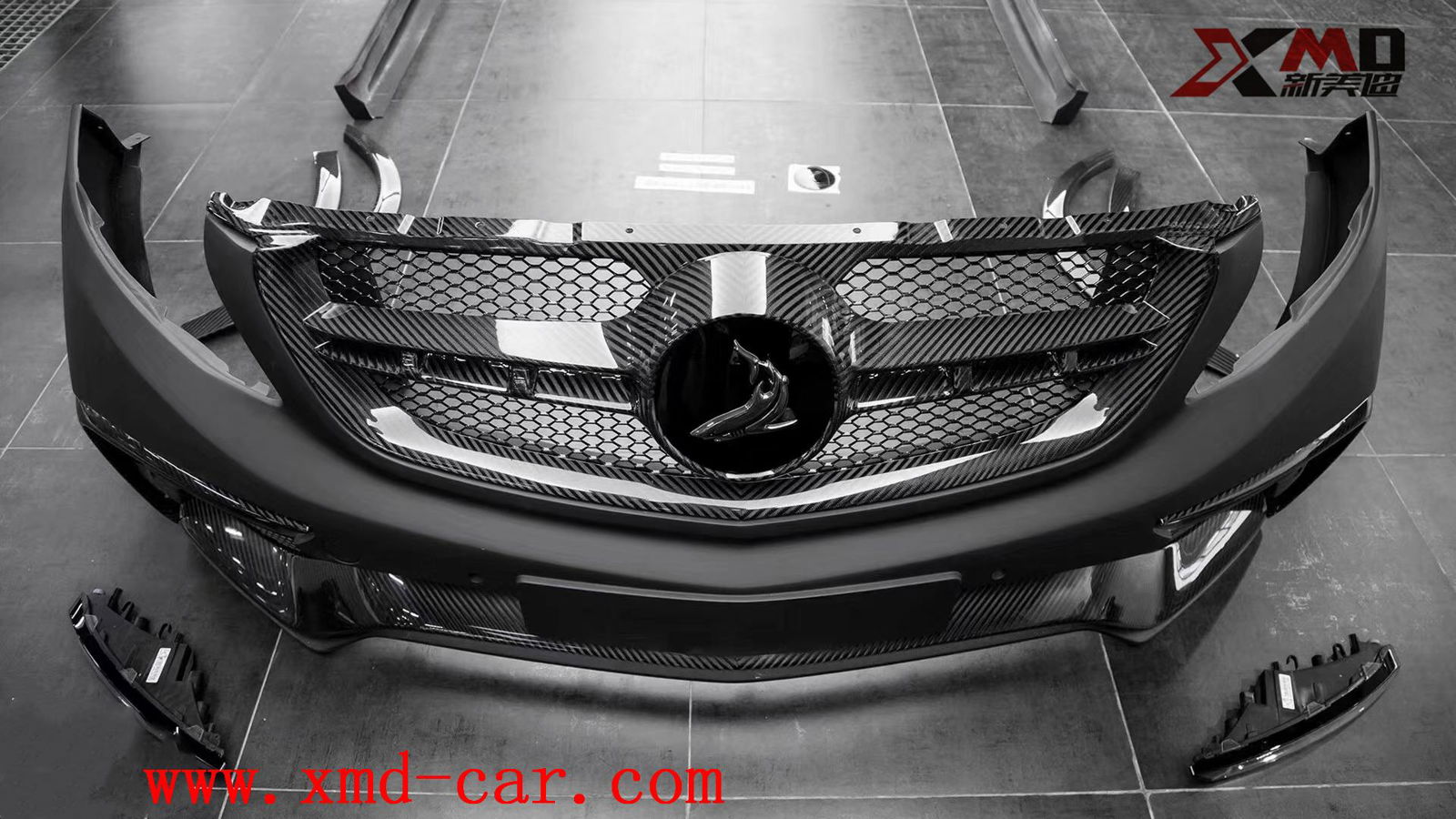 Benz V260 Toper Carbon Fiber Body Kit Bumper Side skirt Grille 2