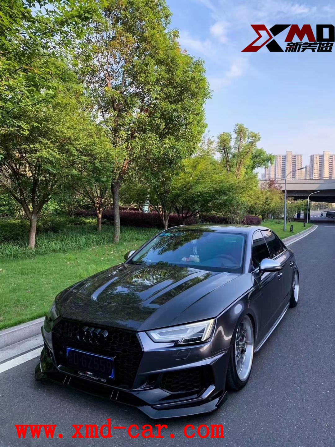 奧迪S4改裝碳纖維機蓋 引擎蓋 發動機蓋 3