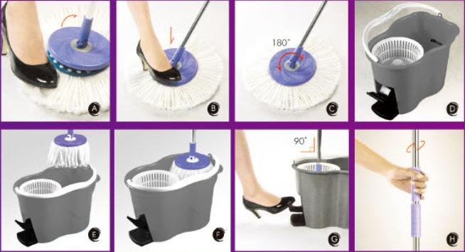 2020 premium 360 rotating magic mop set includes easy squeeze cleaning bucket an 3
