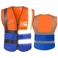  High Visibility Safety Reflective Vest with Pockets and Zipper Construction  