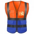  High Visibility Safety Reflective Vest with Pockets and Zipper Construction   5