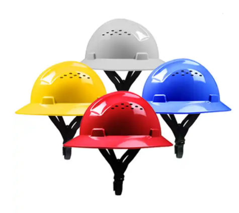 Safety Equipment FRP 3D Type Helmet with Air Holes Construction