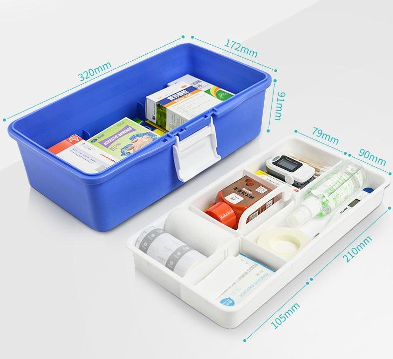 家用药品收纳盒保健医药箱医用多层出诊急救箱手提便携药箱 2