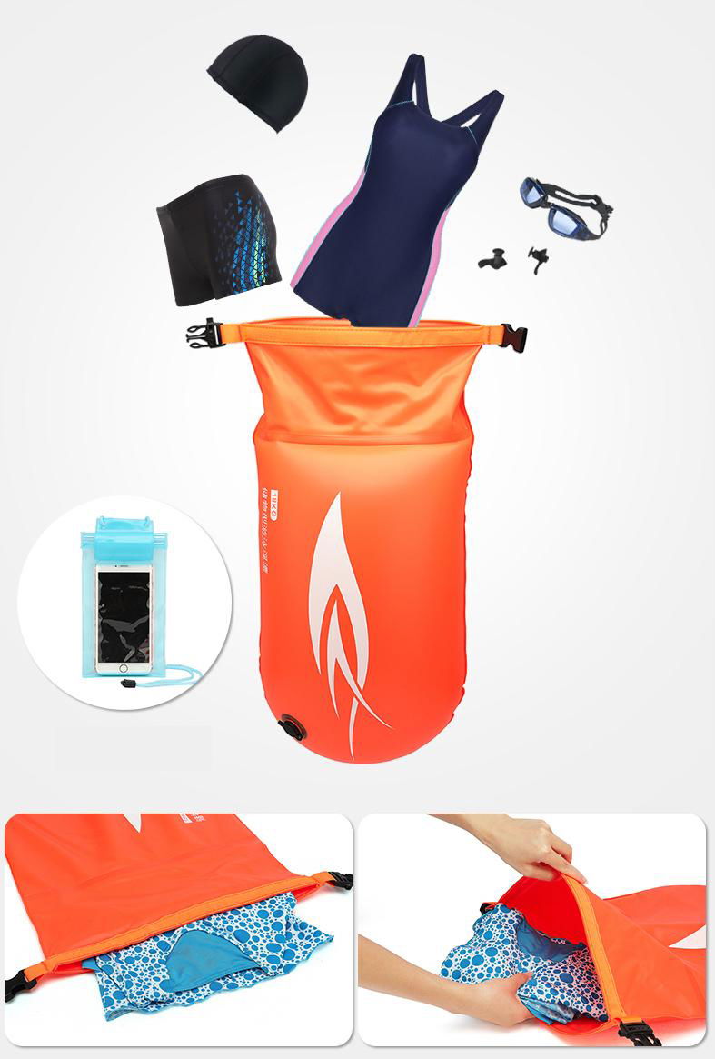 Outdoor swimming flotation bag dual air bag storage equipment 2