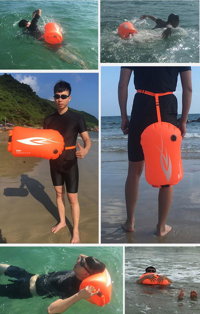 Outdoor swimming flotation bag dual air bag storage equipment 5