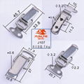 不锈钢搭扣 航空箱扁嘴锁扣 五金工具箱锁扣 骏杰搭扣J107 3