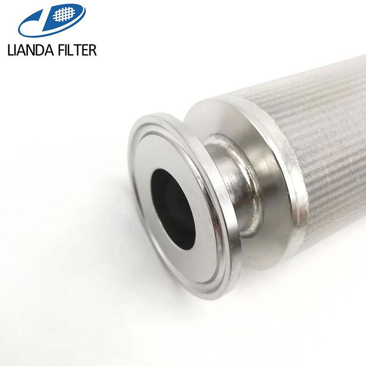 Stainless steel sintered mesh filter cartridge with customized shape and end fit