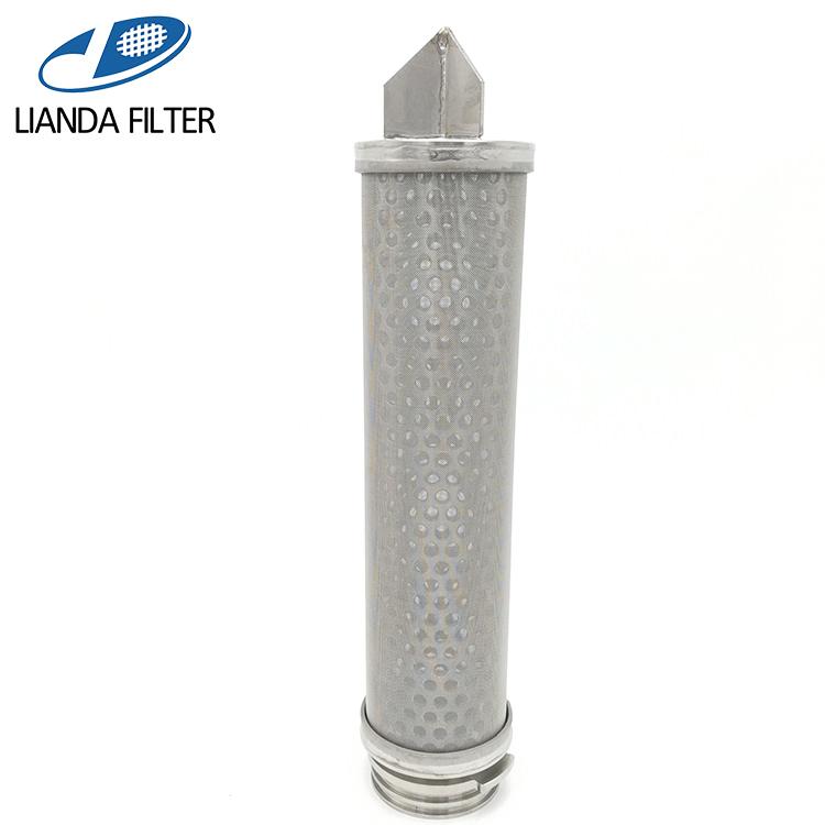 Stainless steel cylindrical wire mesh filter cartridge for water